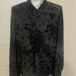 Hugo Boss Casual Slim fit Black Patterned Button-Up Shirt